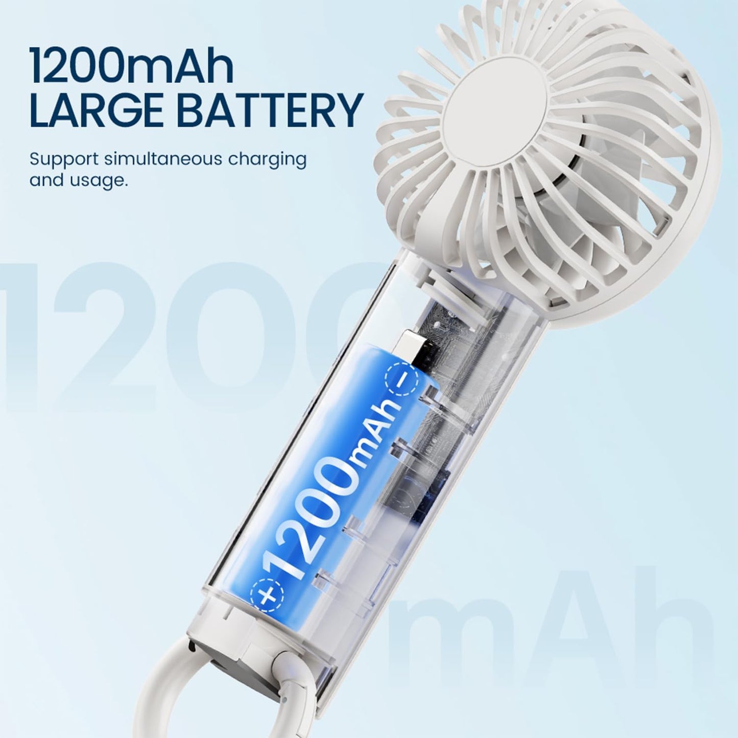 Portable Mini Handheld Electric Fan | Lightweight & Rechargeable | USB Charging | Compact Personal Fan for Travel, Commuting, and Outdoor Cooling