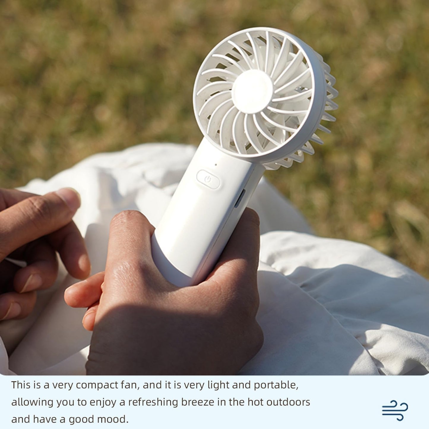 Portable Mini Handheld Electric Fan | Lightweight & Rechargeable | USB Charging | Compact Personal Fan for Travel, Commuting, and Outdoor Cooling
