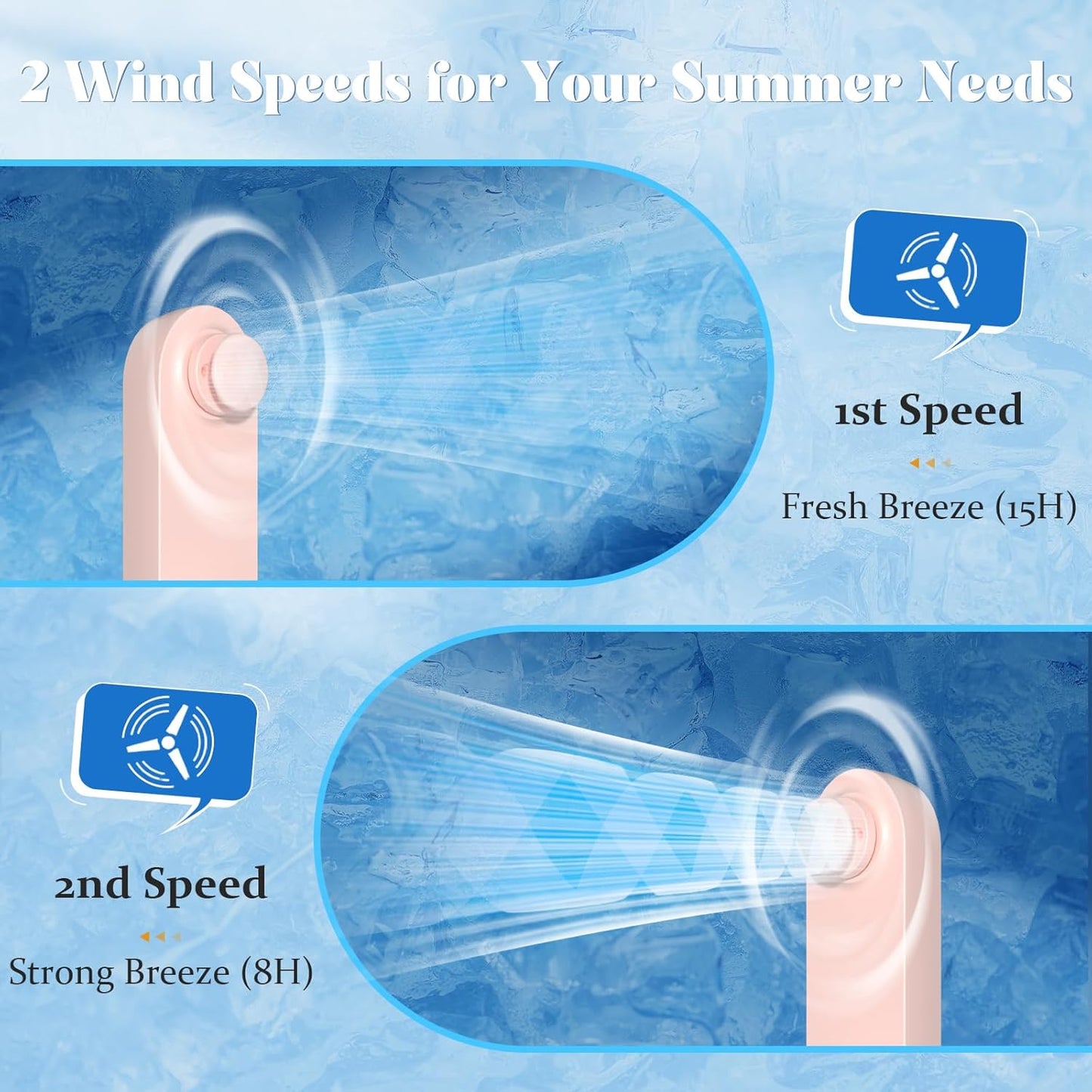 Portable Mini Folding Fan – USB Rechargeable Handheld Fan with 3 Speeds, Silent Operation, Compact & Lightweight for Travel, Makeup & Outdoor Use (Pink)